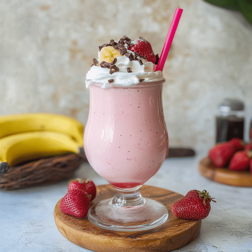strawberry banana milkshake