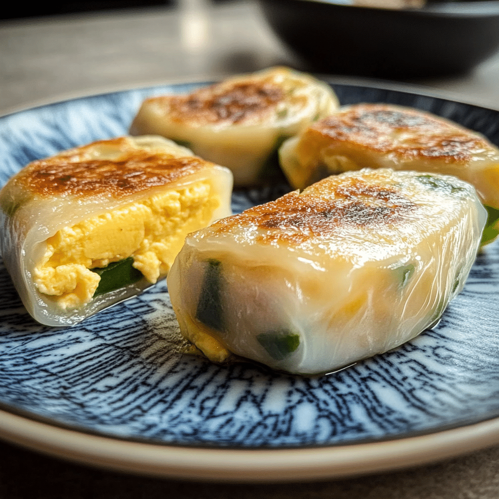 Crispy Rice Paper Egg Wraps