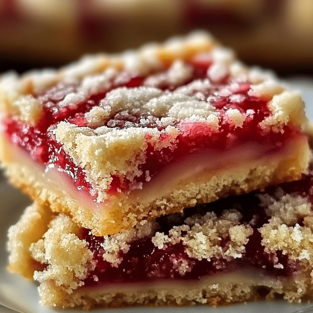Delicious Rhubarb Shortbread Bars