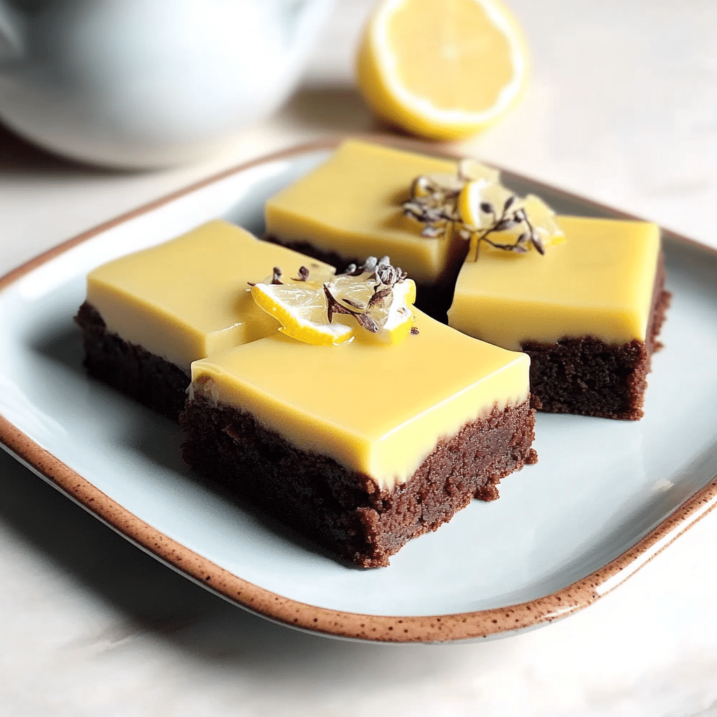 Earl Grey Brownies with Lemon Panna Cotta (vegan & gluten-free)