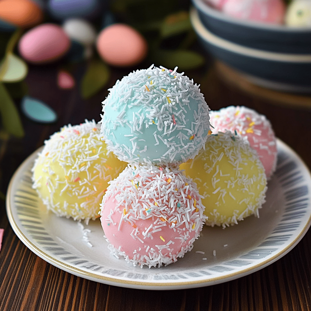 Easter Bunny Coconut Tails: A No-Bake Easter Treat
