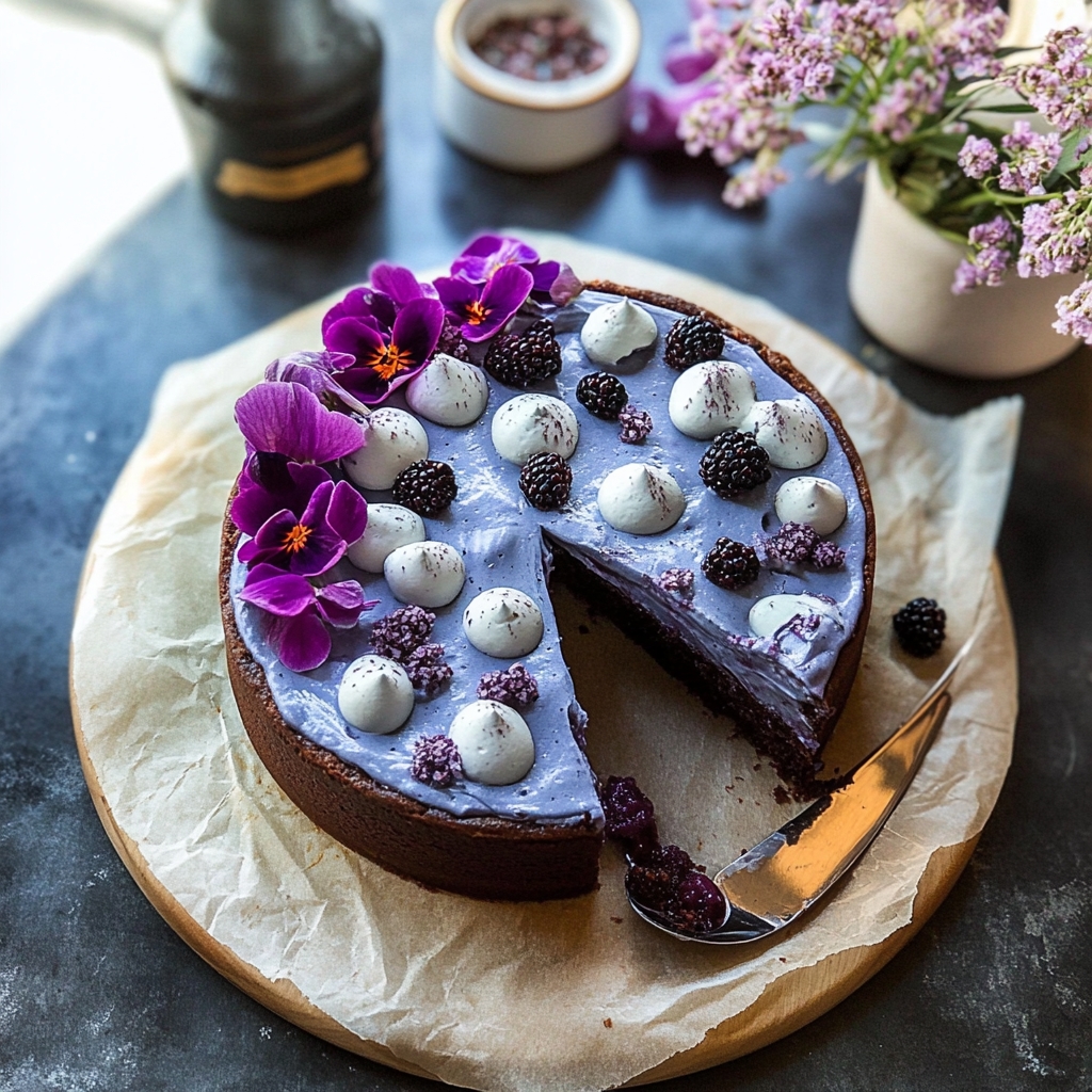 PURPLE SWEET POTATO Cheesecake (Vegan + Gluten Free)