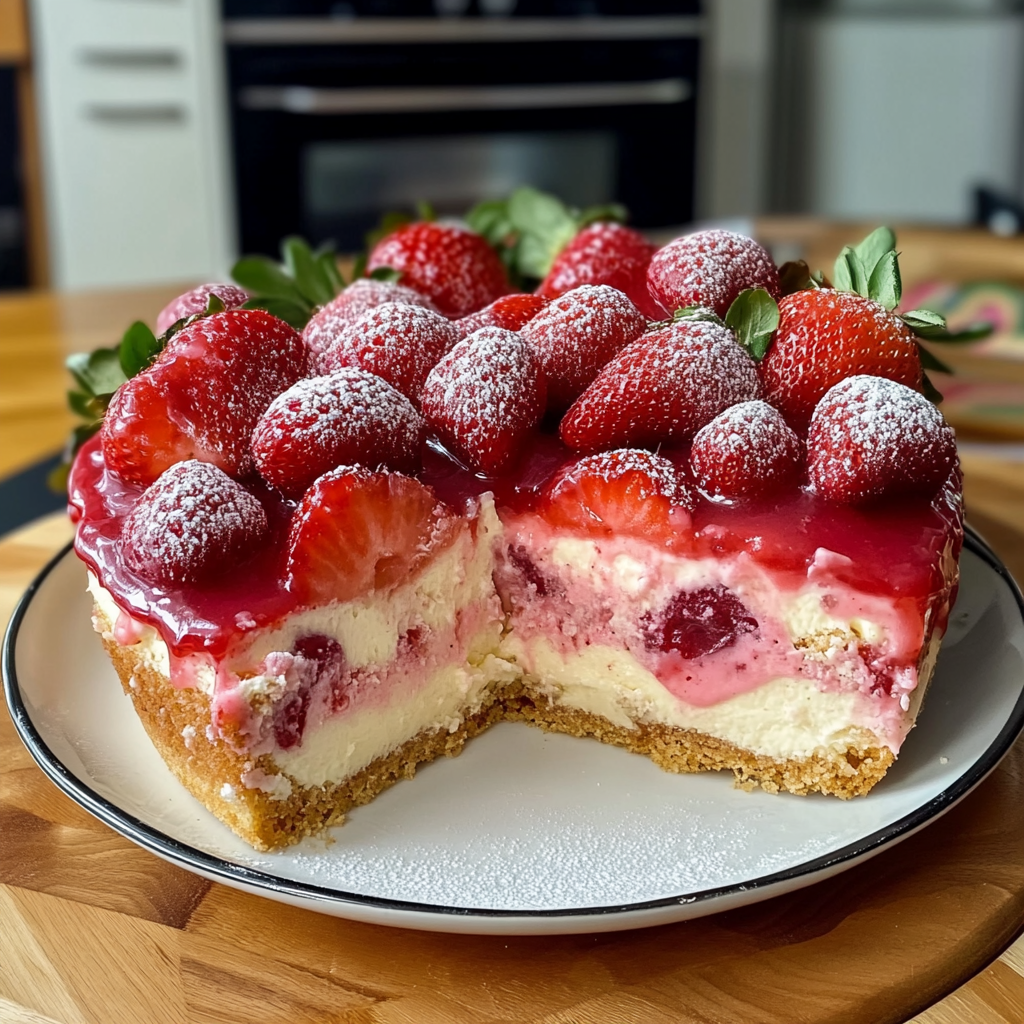 Strawberry Cheesecake Dump Cake