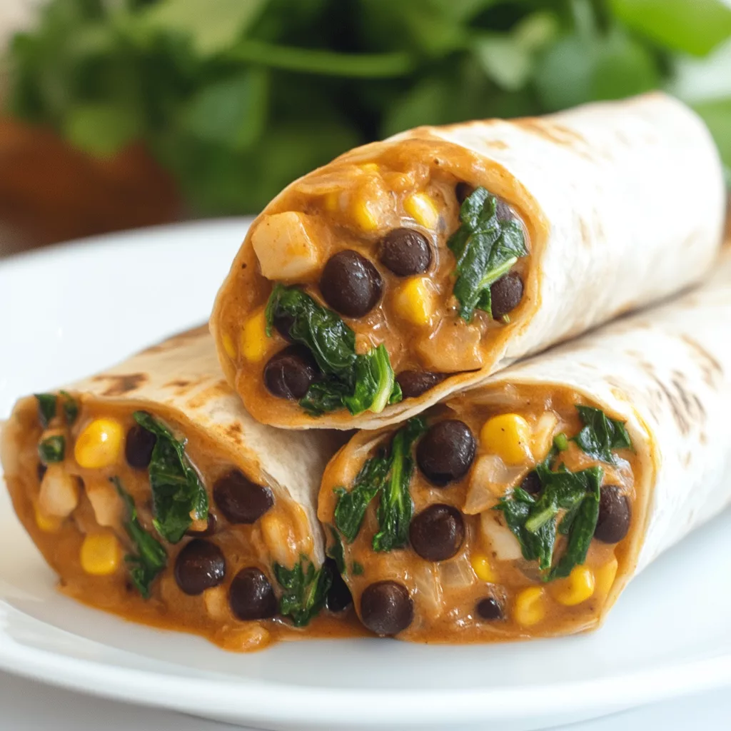 Black Bean and Spinach Burritos