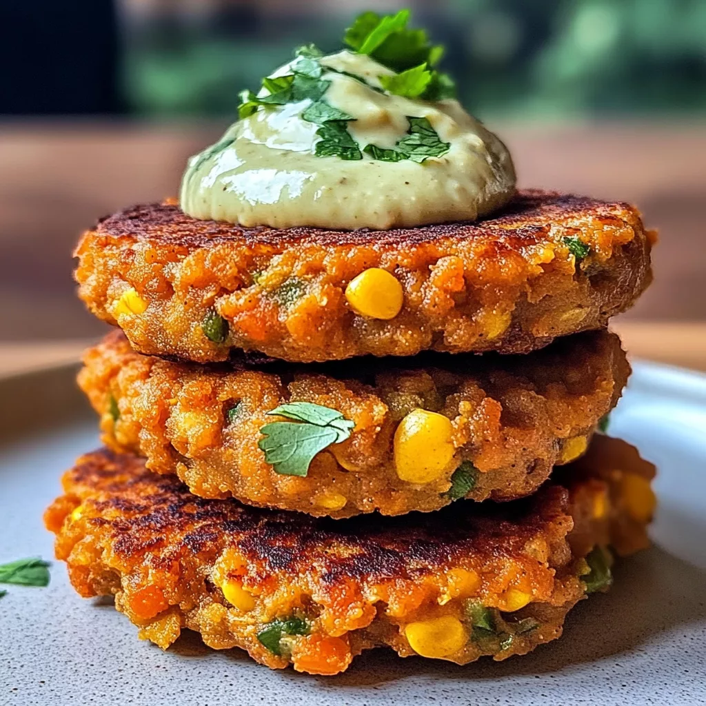 SWEET POTATO & RED LENTIL PATTIES