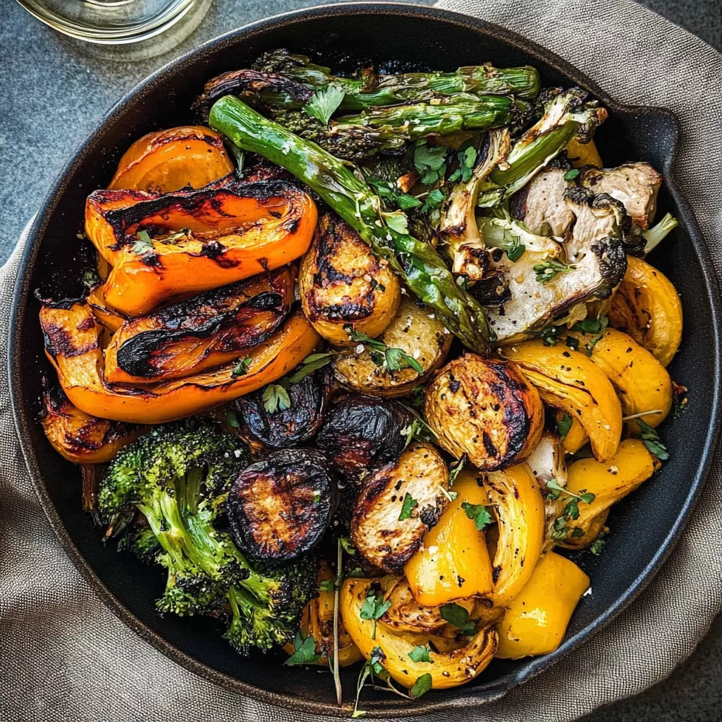 charred vegetables