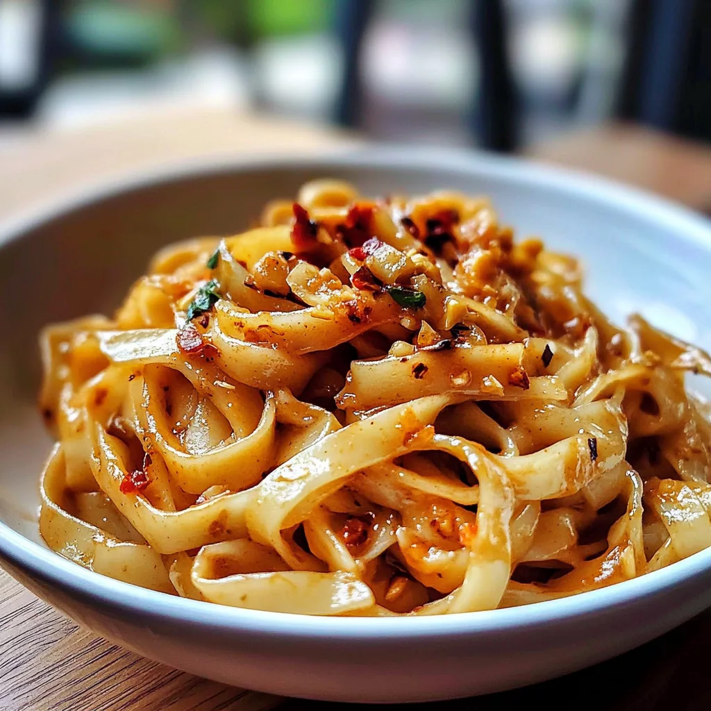 Aromatic Garlic Chilli Noodles with Soy and Vinegar