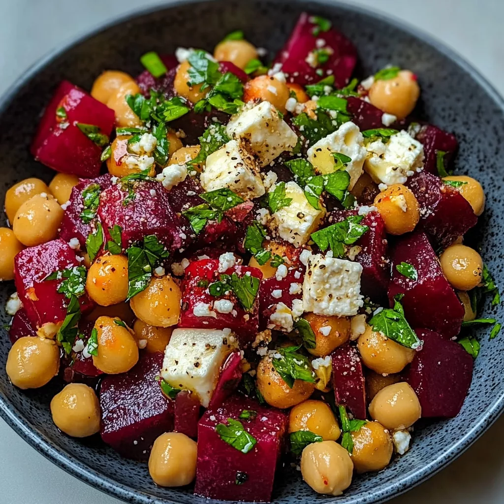 Chickpea Beet Feta Salad