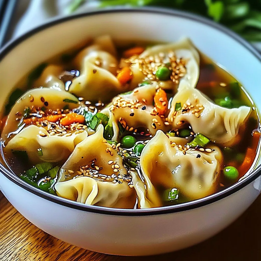 Easy Asian Dumpling Potsticker Soup