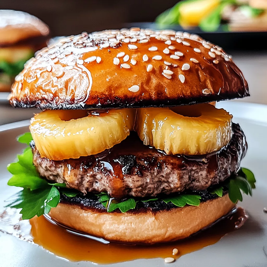 Hawaiian Teriyaki Pineapple Burgers