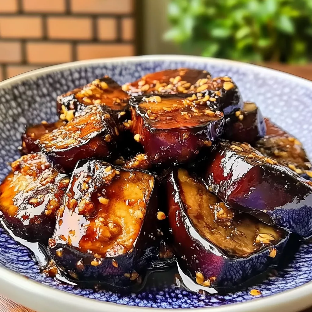 Sticky Garlic Eggplant