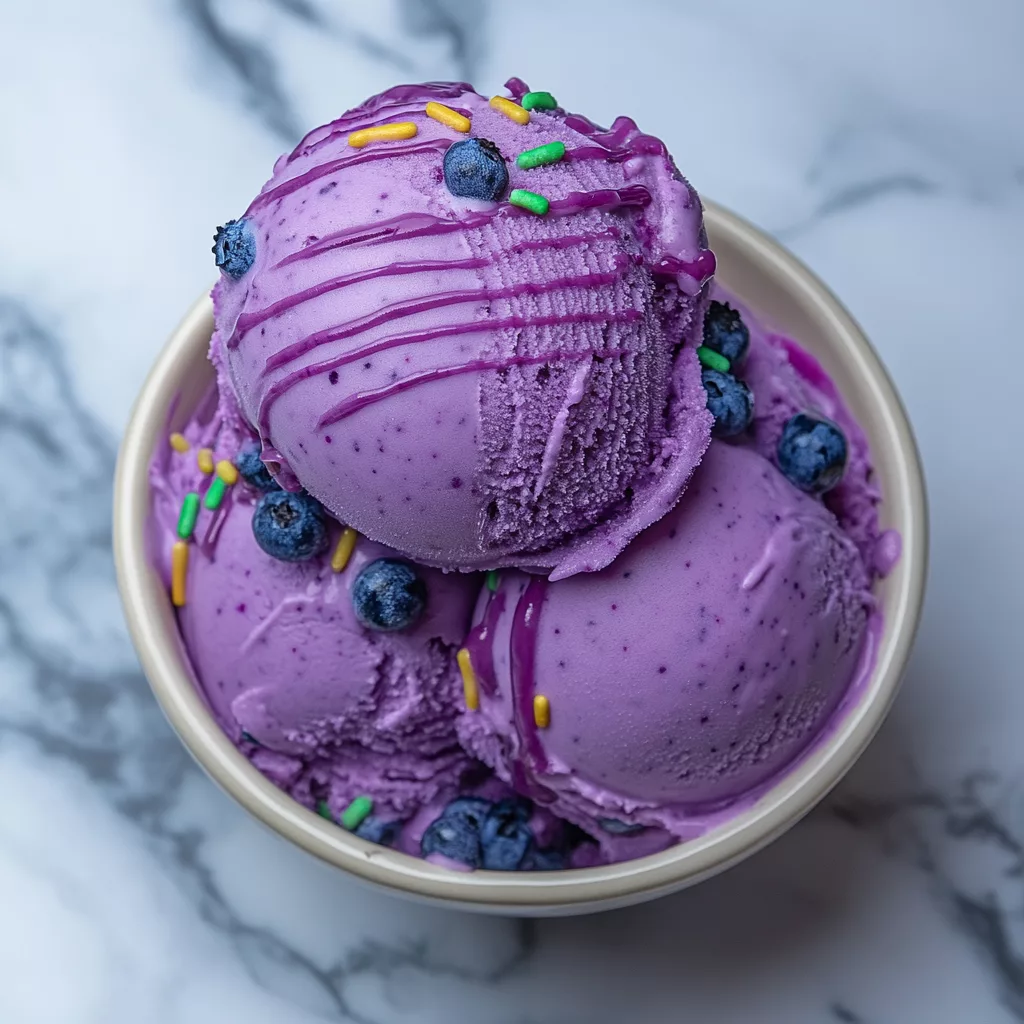 Vegan Blueberry Ice Cream