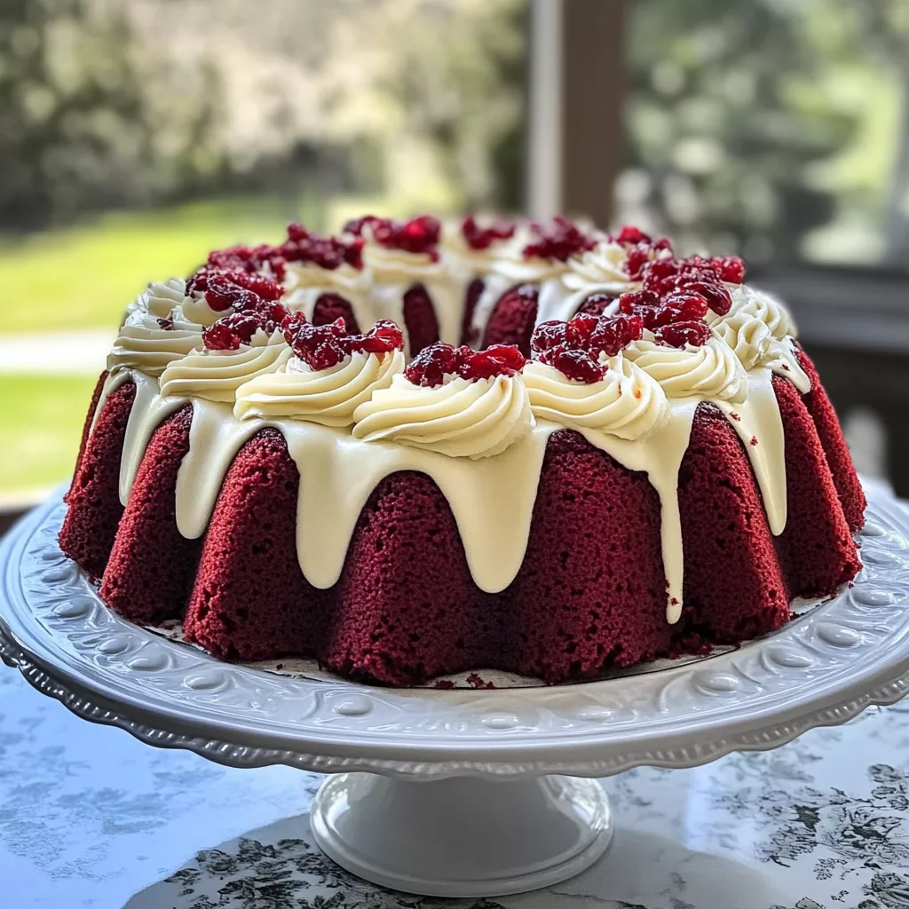 Red Velvet Bundt Cake with Cream Cheese Frosting