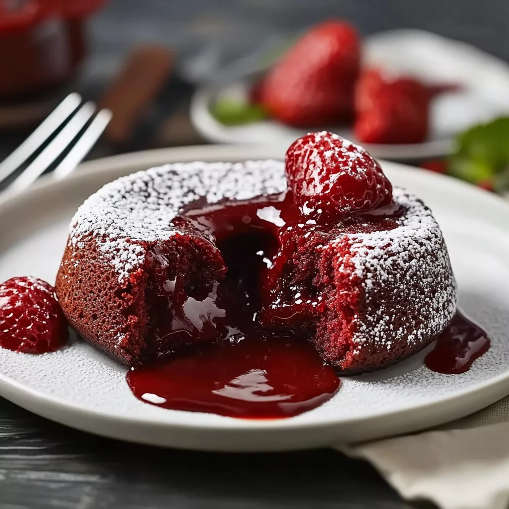 Red Velvet Molten Lava Cakes