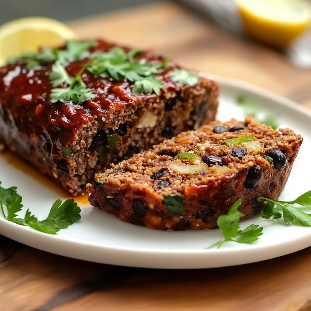 Black Bean Meatloaf with Oats