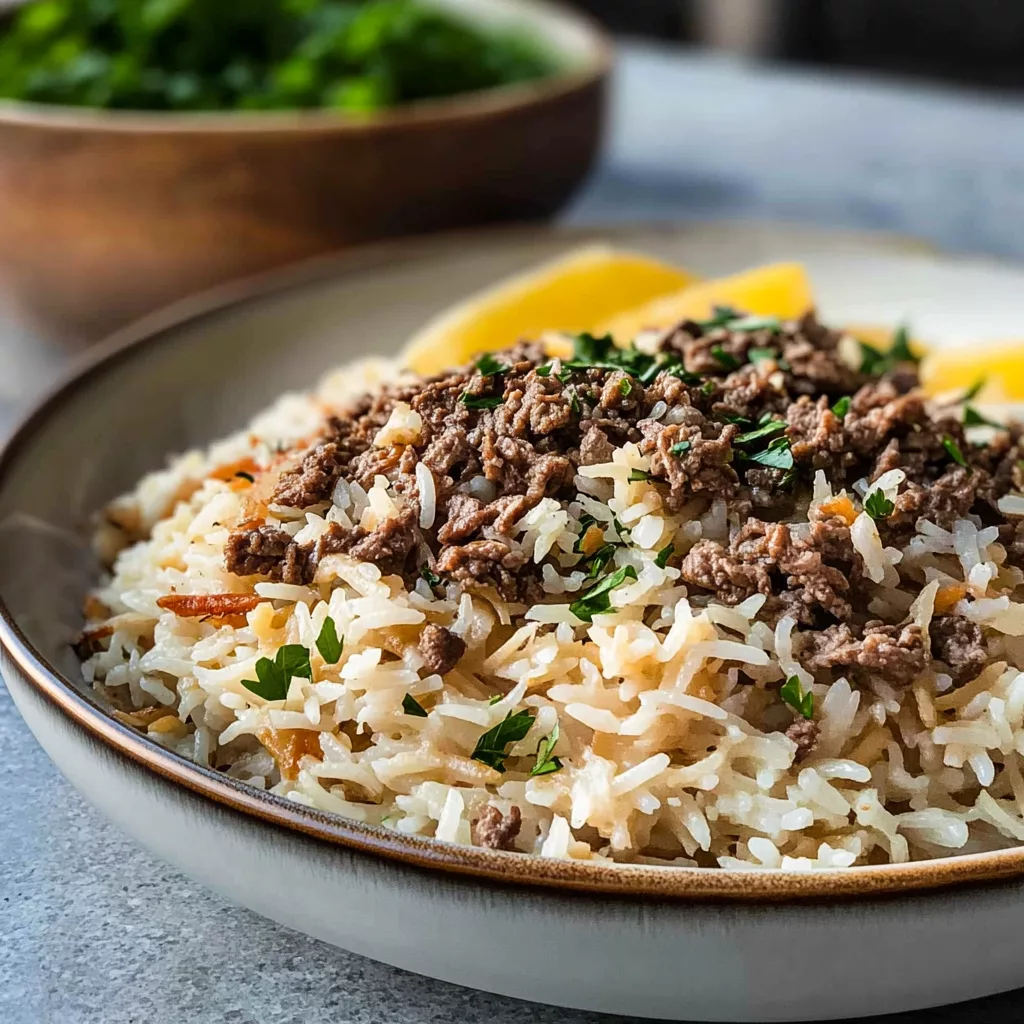Hashweh with Lebanese Rice Pilaf