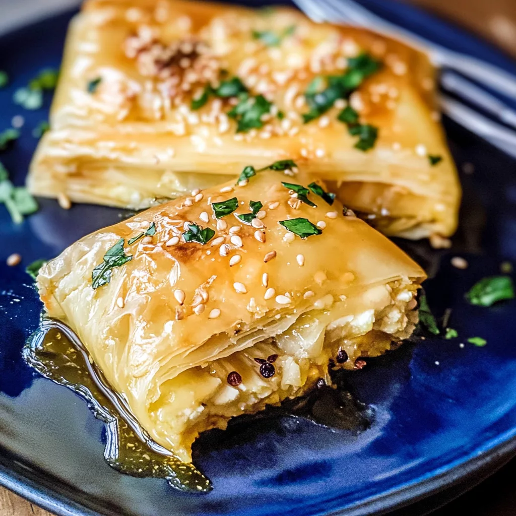 Phyllo-Wrapped Baked Feta with Honey