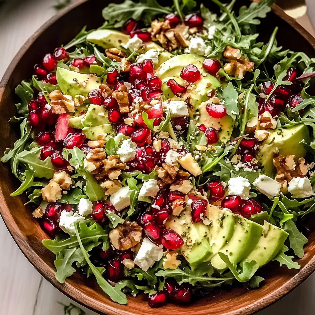Pomegranate Christmas Salad with Honey Mustard Dressing