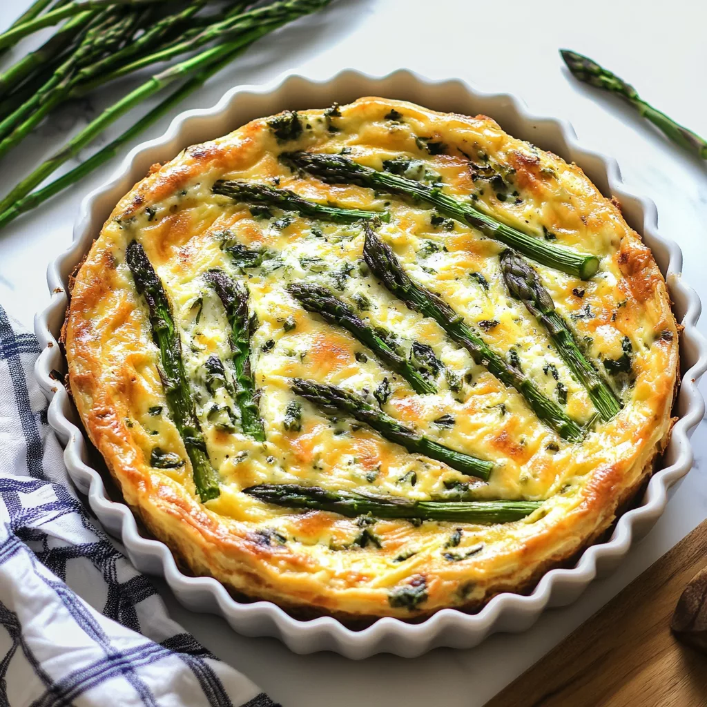 Asparagus Cottage Cheese Crustless Quiche