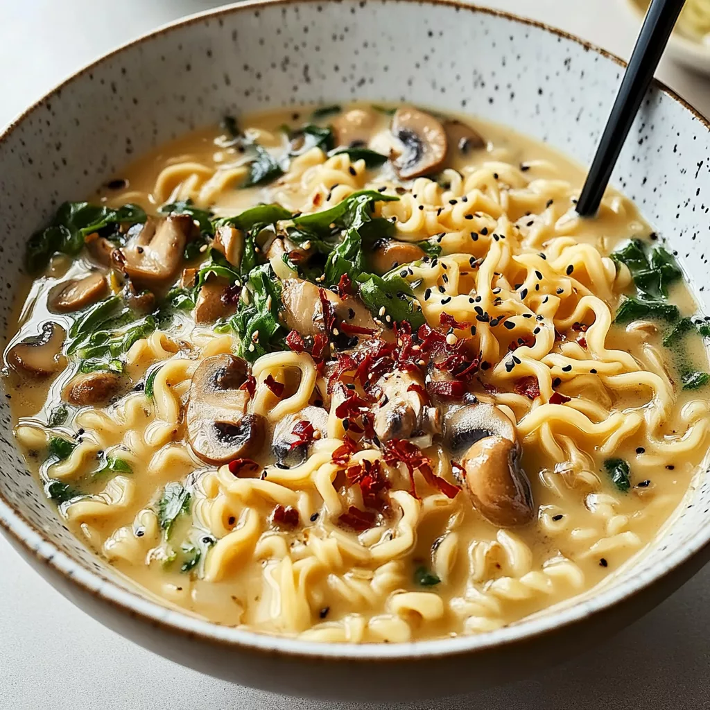 Creamy Mushroom Vegan Ramen Recipe