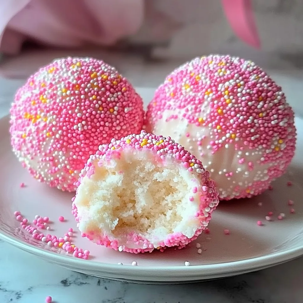 Crispy Cotton Candy Cheesecake Bombs