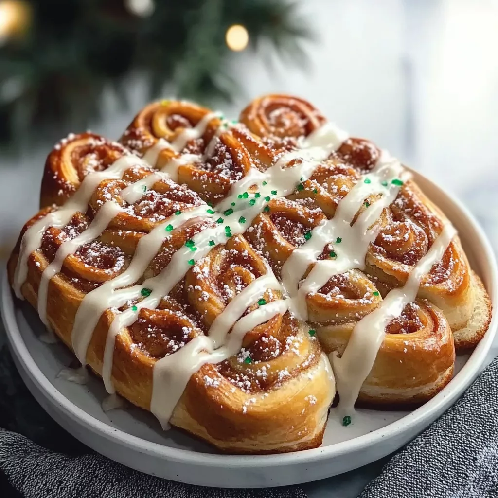 Giant Pull-Apart Christmas Tree Cinnamon Rolls