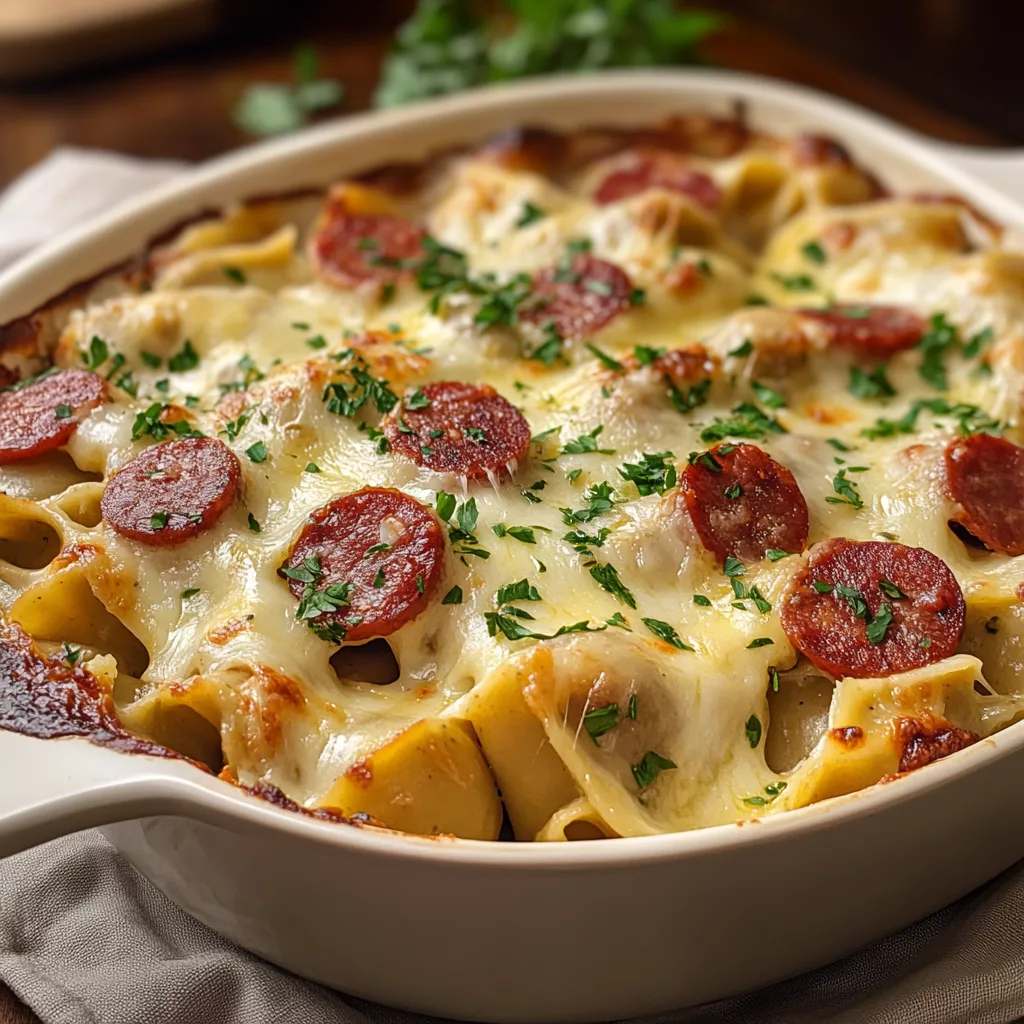 Kielbasa and Pierogi Bake
