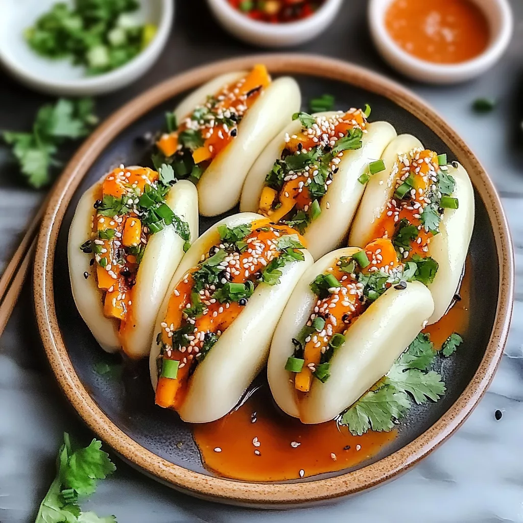 Vegan Bao Buns with Spicy Filling