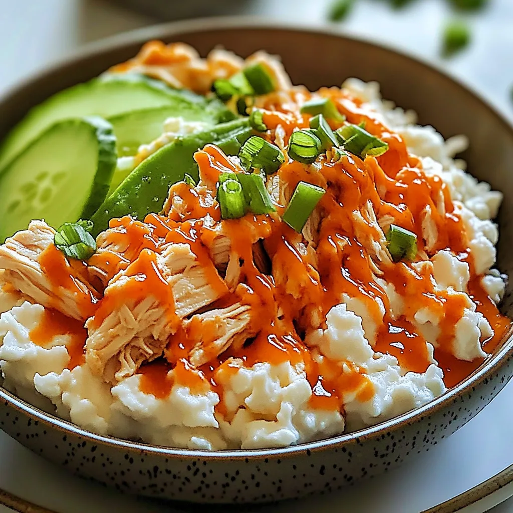 Easy Buffalo Chicken Cottage Cheese Bowl Recipe