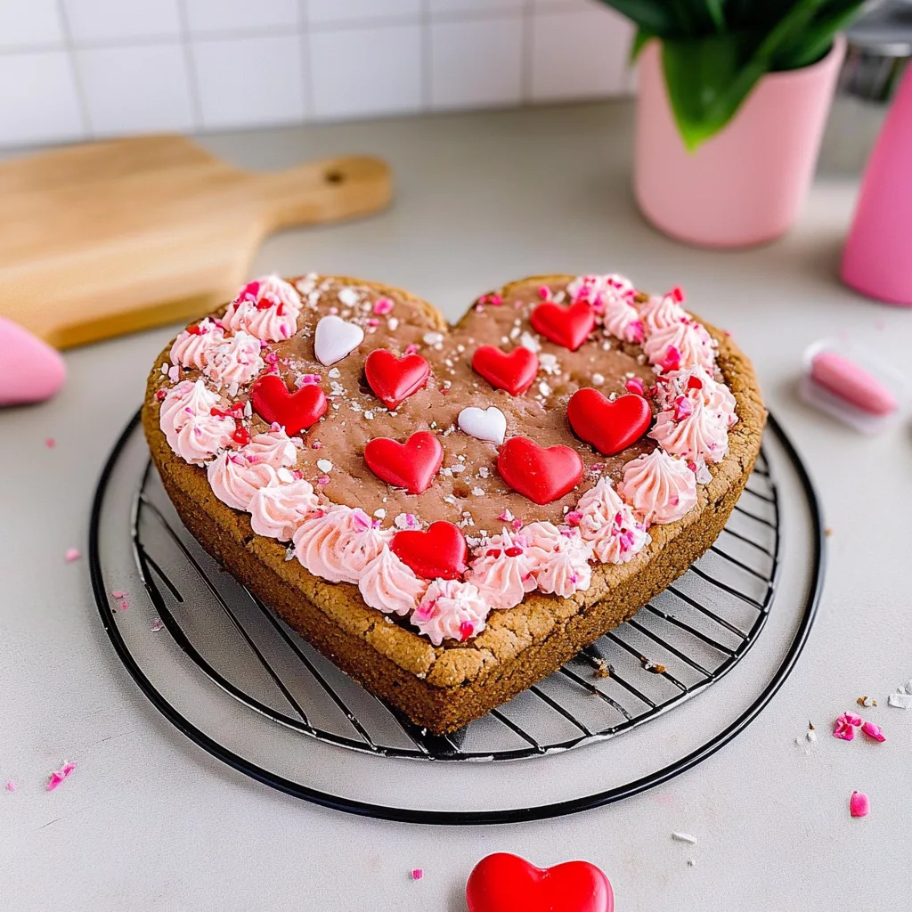 Heart Shaped Cookie Cake