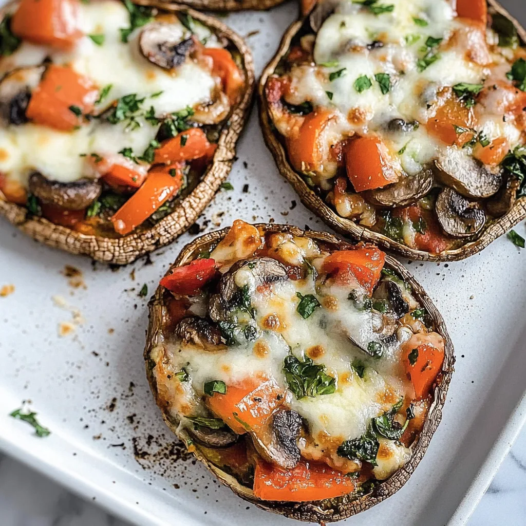 Portobello Mushroom Pizzas