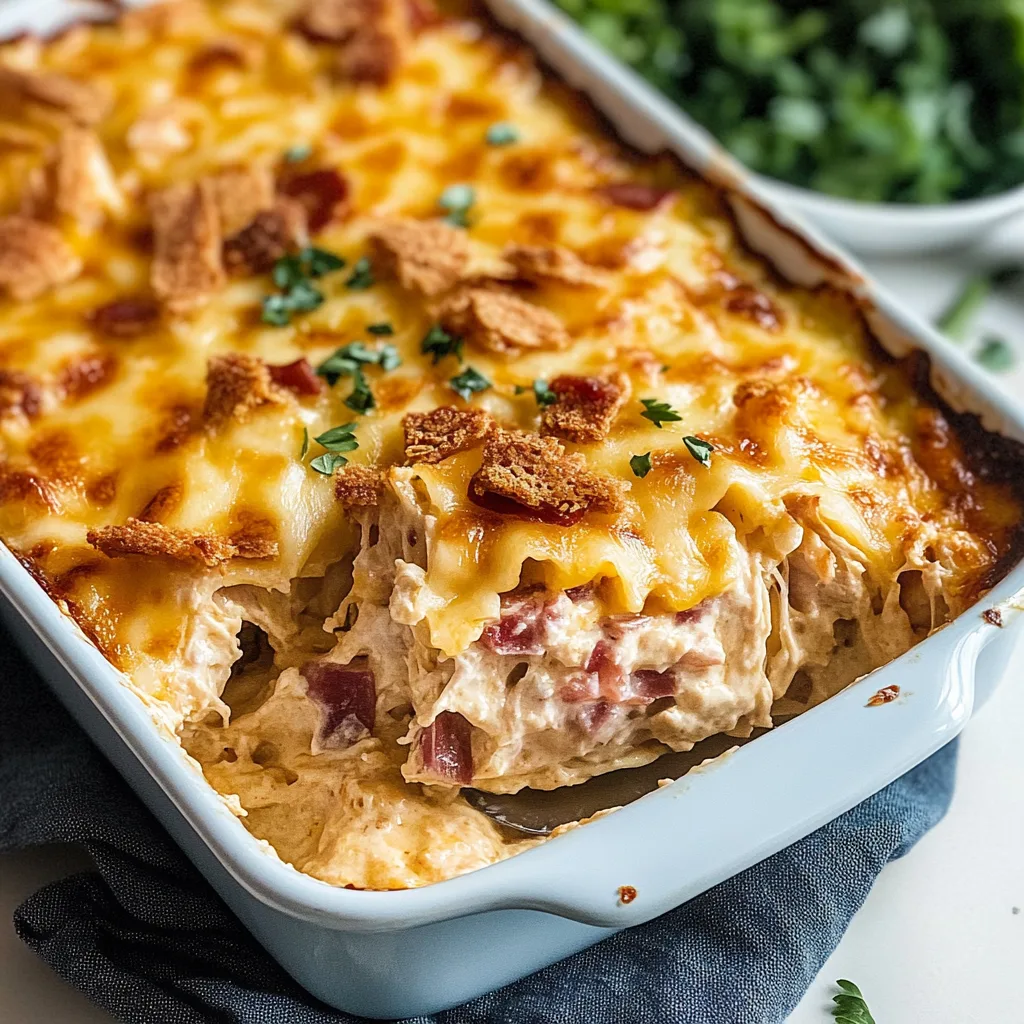 Keto low carb Chicken Cordon Bleu Casserole