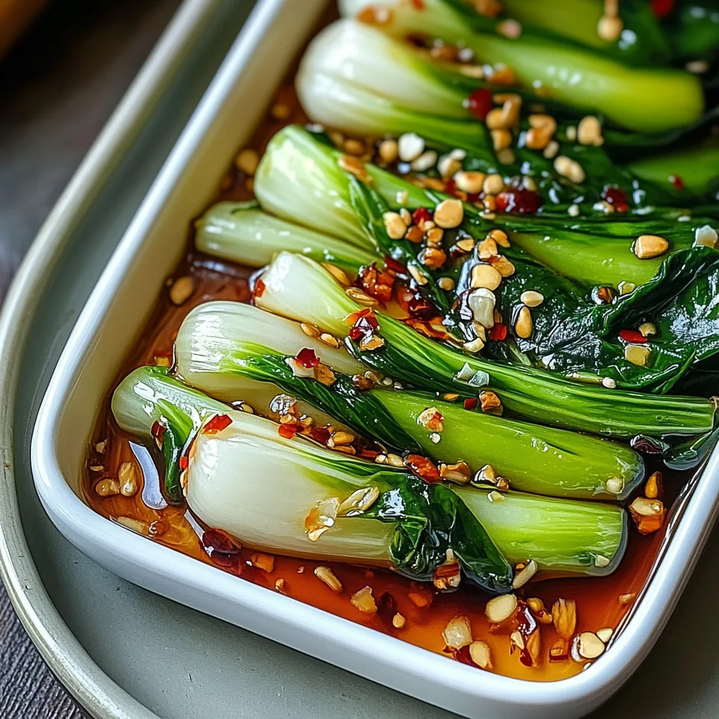Savory Bok Choy with Ginger Chili Sauce