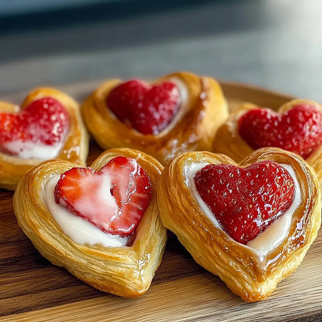 Strawberry Cream Cheese Heart Danishes