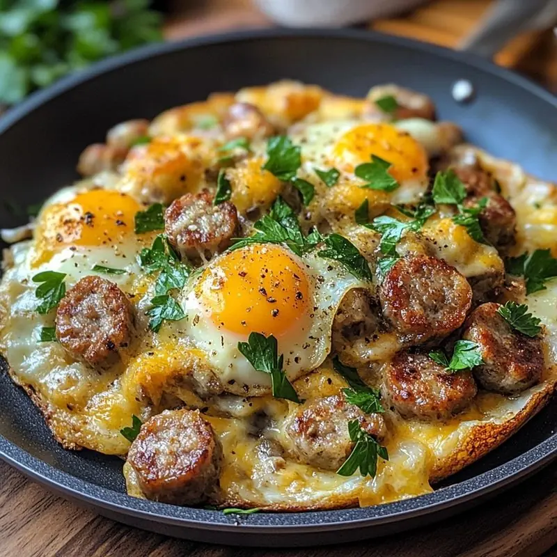 Cheesy Sausage and Egg Breakfast Skillet