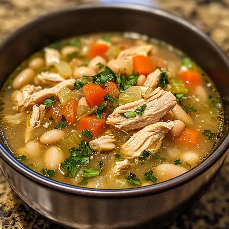 Slow Cooker Turkey and White Bean Soup