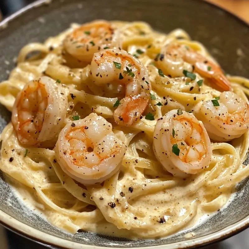 Creamy Garlic Butter Shrimp Pasta