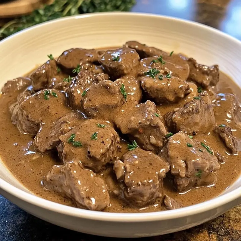 Slow Cooker Beef Stroganoff