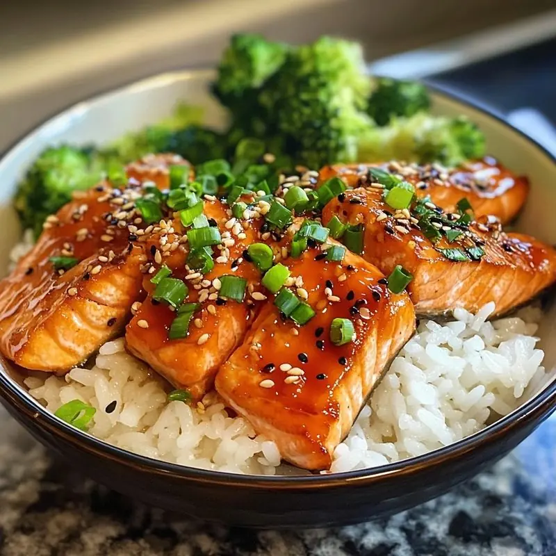 Teriyaki Salmon Rice Bowls