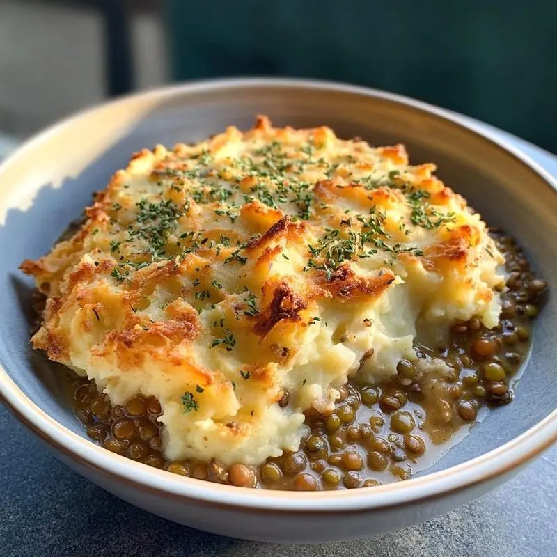Lentil Shepherd's Pie with Creamy Mashed Potato Topping